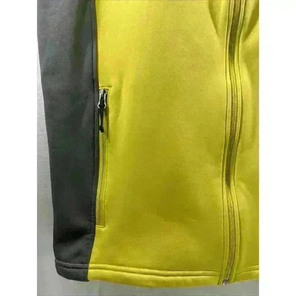 Mens L. L. Bean XL Tall Fleece Yellow And Gray 3 Pocket Vest - Picture 6 of 12